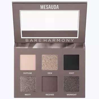 Палитра теней для век bare harmony - palette deep smoky #202 Mesauda, вес 6 гр.