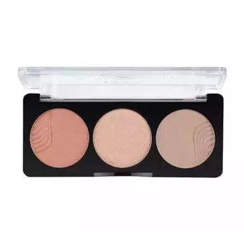 Палитра теней для век Glow Nude Palette 3-в-1 Sunglow 9 г Hean
