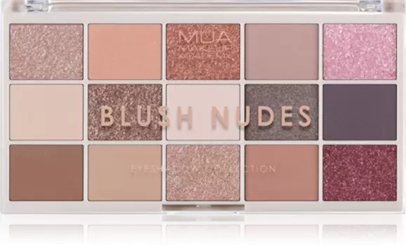 Палитра теней для век MUA Makeup Academy Professional 15 Shade Palette, Blush Nudes 12 g