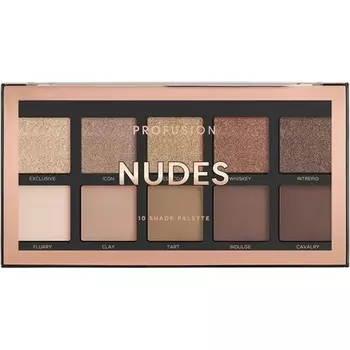 Палитра теней для век Profusion Cosmetics Nudes 10 оттенков 16г