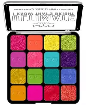 Палитра теней Ultimate - Я знаю, что это ярко Nyx Professional Makeup, цвет I Know Thats Bright