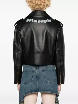 Palm Angels байкерская куртка с логотипом, черный