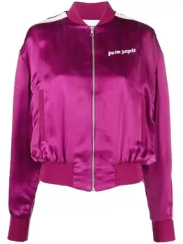 Palm Angels бомбер на молнии, розовый