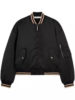 Palm Angels бомбер с логотипом, черный