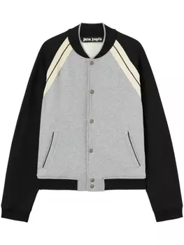 Palm Angels бомбер с логотипом, серый
