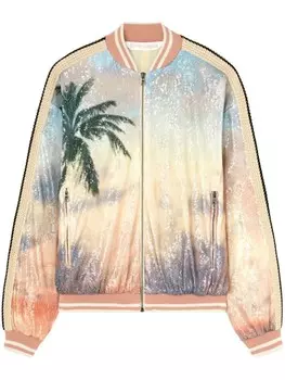 Palm Angels бомбер Sunrise Palm, синий