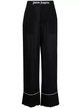 Palm Angels брюки Soire с логотипом, черный