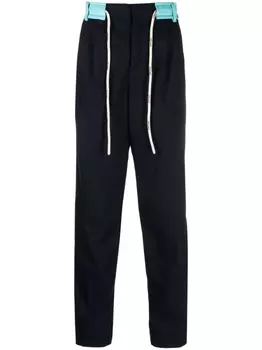 Palm Angels брюки Track Belt прямого кроя, синий