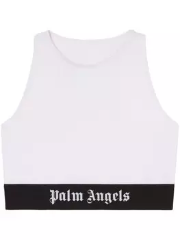 Palm Angels бюстгальтер American с логотипом, белый