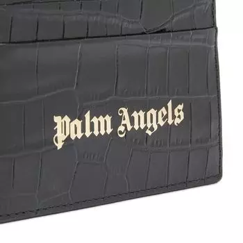 Palm Angels Чехол для карт с логотипом, черный