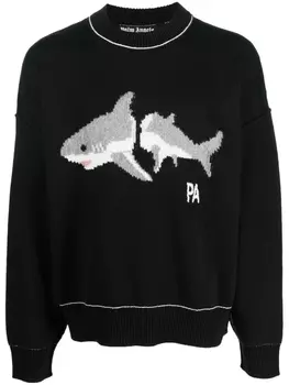 Palm Angels джемпер из вирджинской шерсти, черный