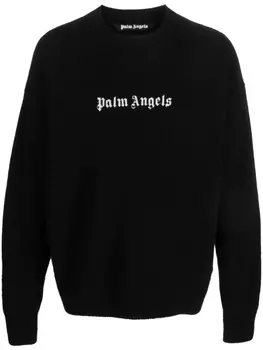 Palm Angels джемпер с логотипом, черный