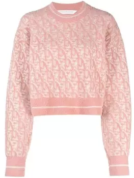 Palm Angels джемпер с монограммой, нейтральный цвет