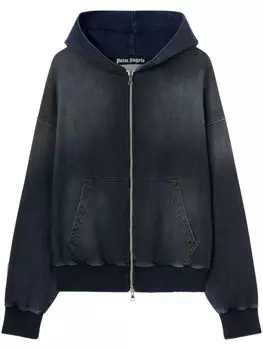 Palm Angels джинсовая куртка с капюшоном и монограммой, черный