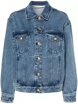 Palm Angels джинсовая куртка с вышивкой, синий