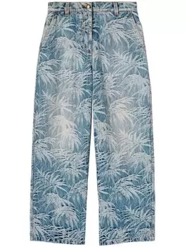 Palm Angels джинсы с принтом, синий