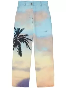 Palm Angels джинсы Sunrise Palm, синий