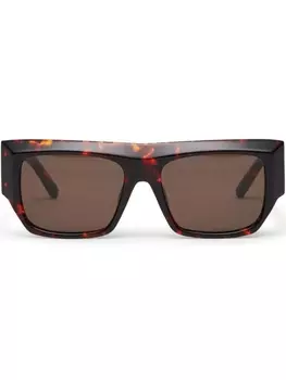 Palm Angels Eyewear солнцезащитные очки Blanca в квадратной оправе, коричневый