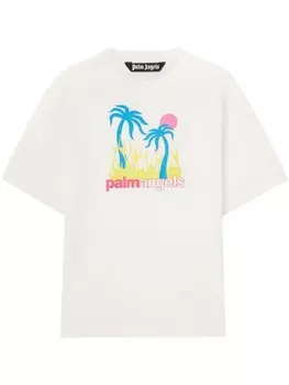 Palm Angels футболка Burning Oasis, белый