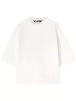Palm Angels футболка College с спущенными плечами, белый