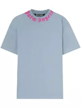 Palm Angels футболка из хлопка с логотипом, серый