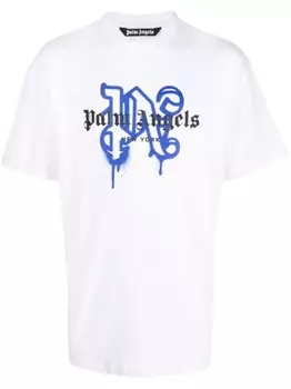Palm Angels футболка New York с монограммой, белый