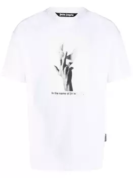 Palm Angels футболка с фотопринтом, белый