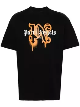 Palm Angels футболка с логотипом, черный