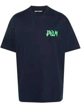Palm Angels футболка с логотипом, синий
