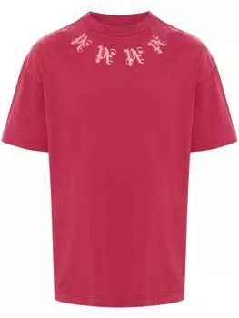 Palm Angels футболка с монограммой, розовый