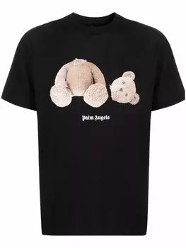 Palm Angels футболка с принтом, черный