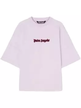 Palm Angels футболка с приспущенными плечами, фиолетовый