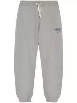 Palm Angels хлопковые спортивные брюки с логотипом, серый