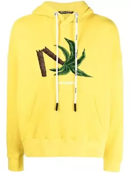 Palm Angels худи Broken Palm с кулиской, желтый