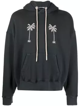 Palm Angels худи с графичным принтом, черный