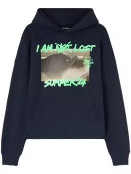 Palm Angels худи с графичным принтом, синий