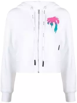 Palm Angels худи с логотипом, белый