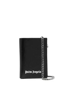 Palm Angels картхолдер с цепочкой, черный