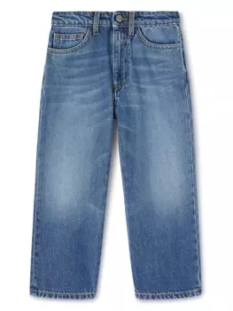 Palm Angels Kids джинсы с логотипом, синий