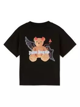 Palm Angels Kids футболка Bear Devil, черный