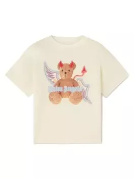 Palm Angels Kids футболка Bear Devil, нейтральный цвет