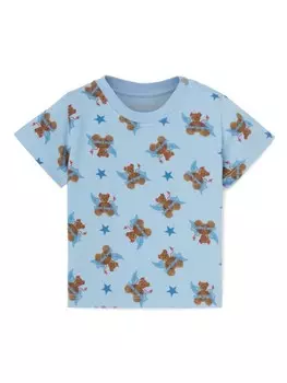 Palm Angels Kids футболка Bear Devil, синий