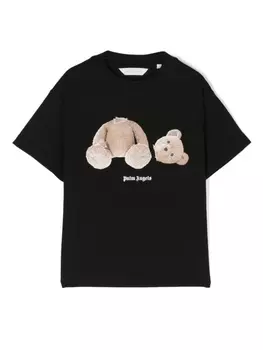 Palm Angels Kids футболка Broken Bear, черный