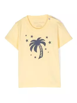 Palm Angels Kids футболка Palm Stars, желтый