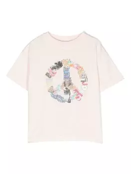Palm Angels Kids футболка Peace, розовый
