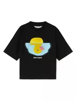 Palm Angels Kids футболка Rubber Duck, черный