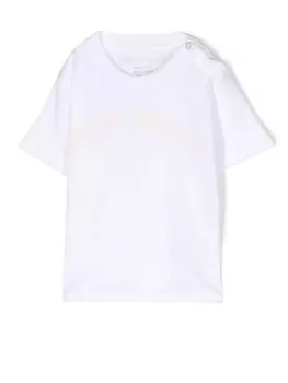 Palm Angels Kids футболка с логотипом, белый