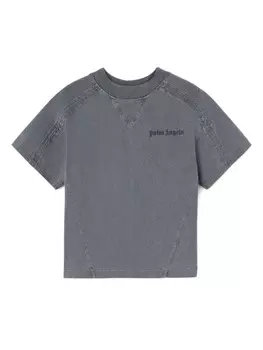 Palm Angels Kids футболка с логотипом, серый