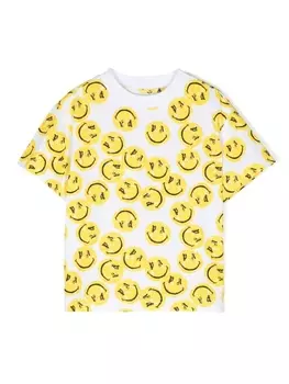 Palm Angels Kids футболка с принтом, белый