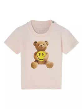 Palm Angels Kids футболка с принтом, розовый